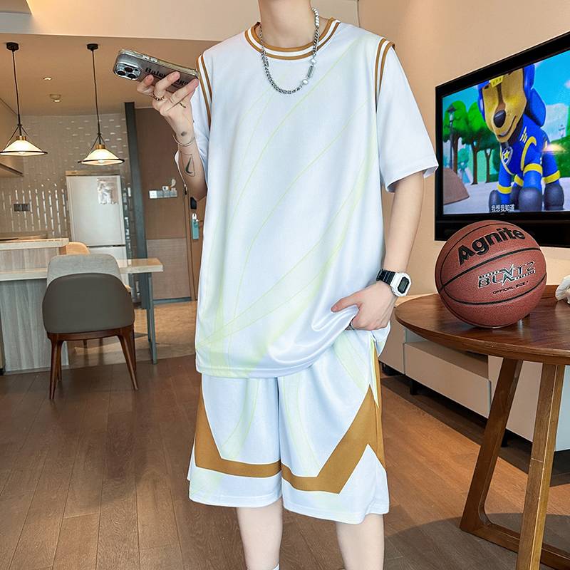 1302 White yellow (top+shorts)